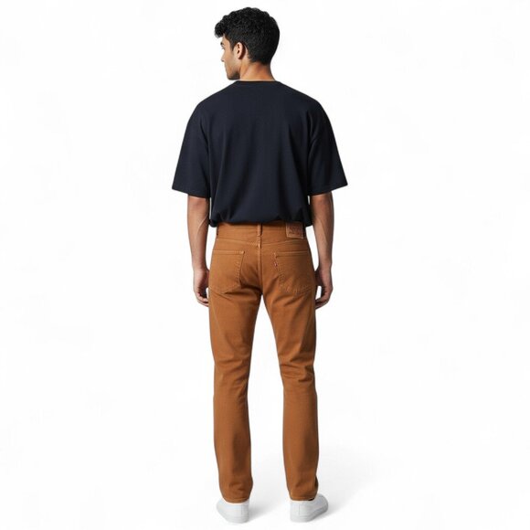 Levis 501 Original Fit Jeans Men's Size 36X30 Rust Brown Denim Straight Leg NEW - Picture 1 of 11